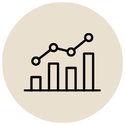 AI visibility reporting and analytics icon