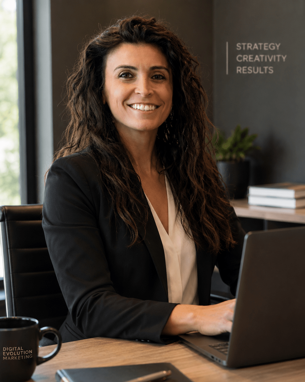 Renee from Digital Evolution Marketing helping businesses evaluate AI search visibility